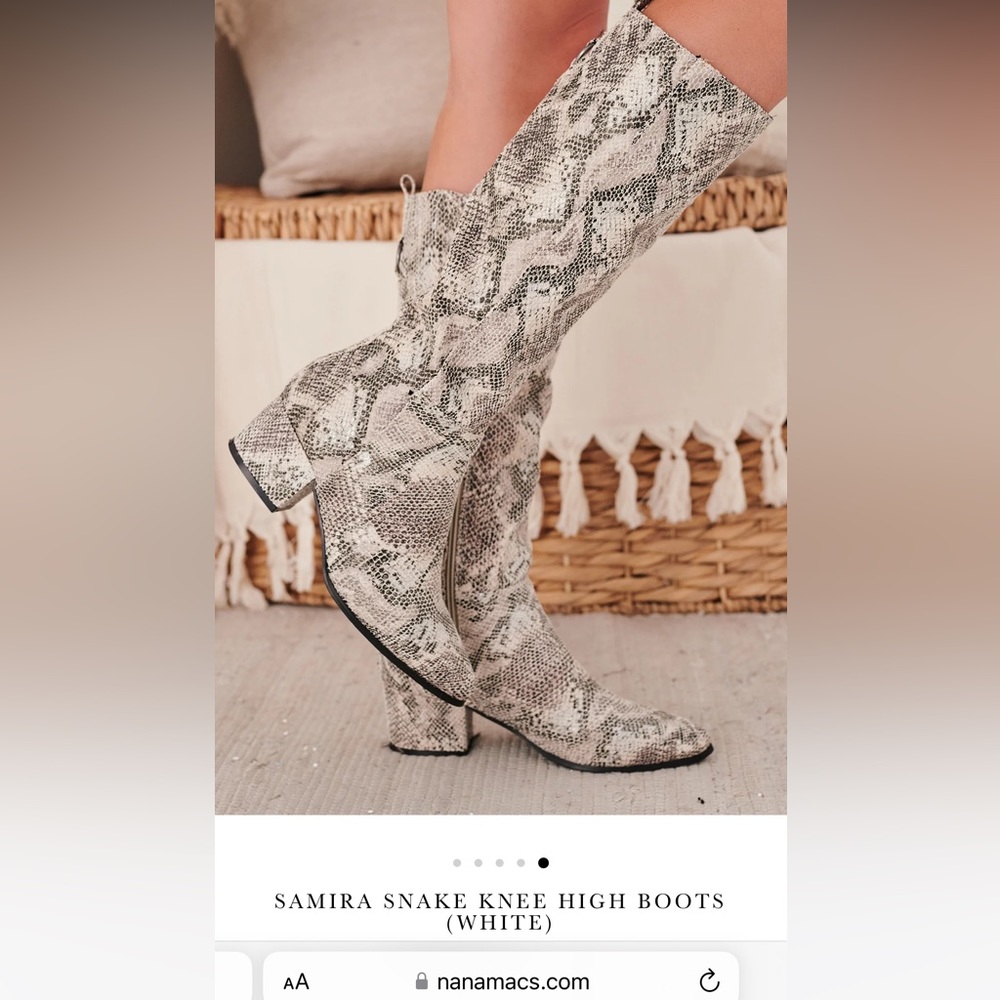 Samira snake knee high boots by Nanamacs boutique New 6.5